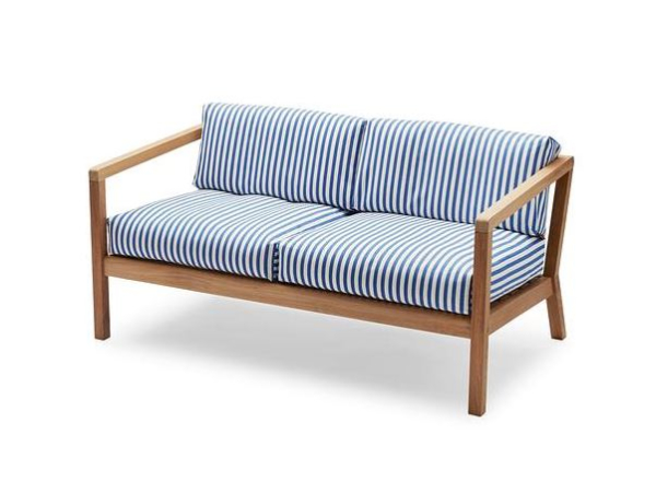 Skagerak Virkelyst Outdoor 2er Sofa Sea Blue Stripe